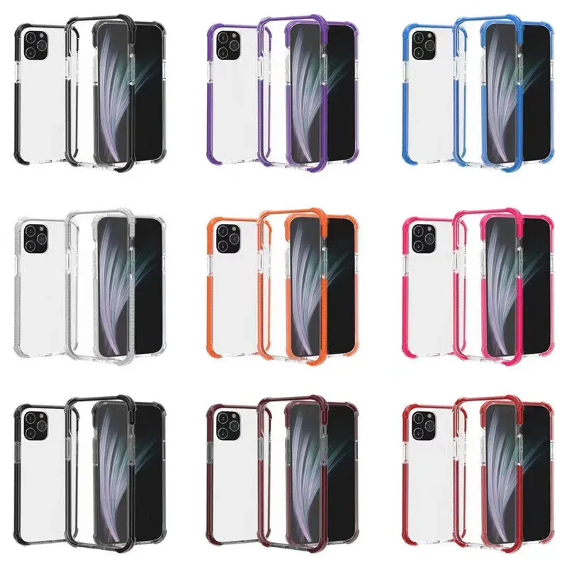 بالنسبة إلى iPhone 14 13 Pro Max Case Case Classe Classe Clips Clive Slim TPU TPU Cover Back Cover مع الوفير المقوى المتوافق مع iPhone 12 11 XR