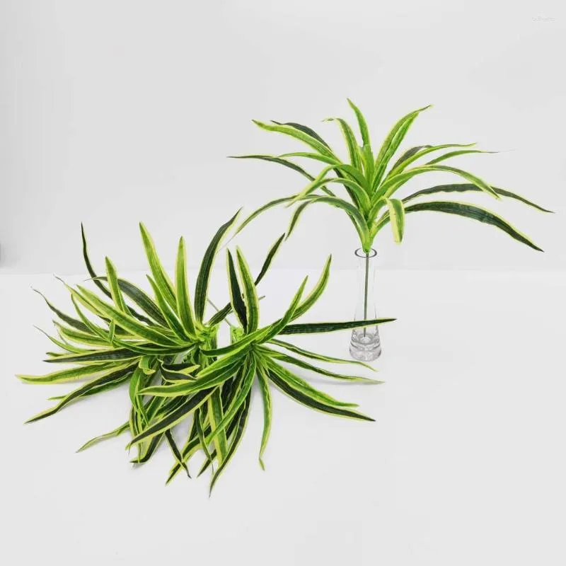 Decoratieve Bloemen 40CM Enkele Tak Kunstplanten Groen Gras Simulatie Chlorophytum Nep Plastic Broek Thuis Tuin Kantoor Desktop