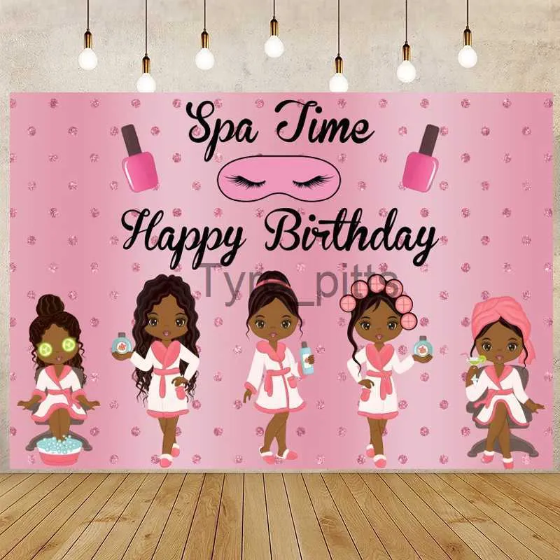 Background Material Happy Birthday Sexy Women Spa Theme Party