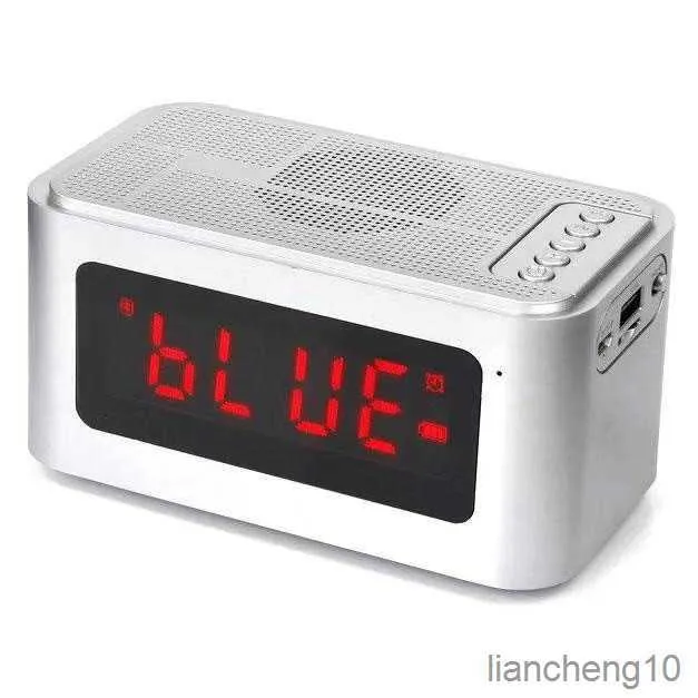 Altoparlanti portatili Mini altoparlante Bluetooth portatile senza fili con lettore di sveglia con scheda di supporto stereo LED R230727