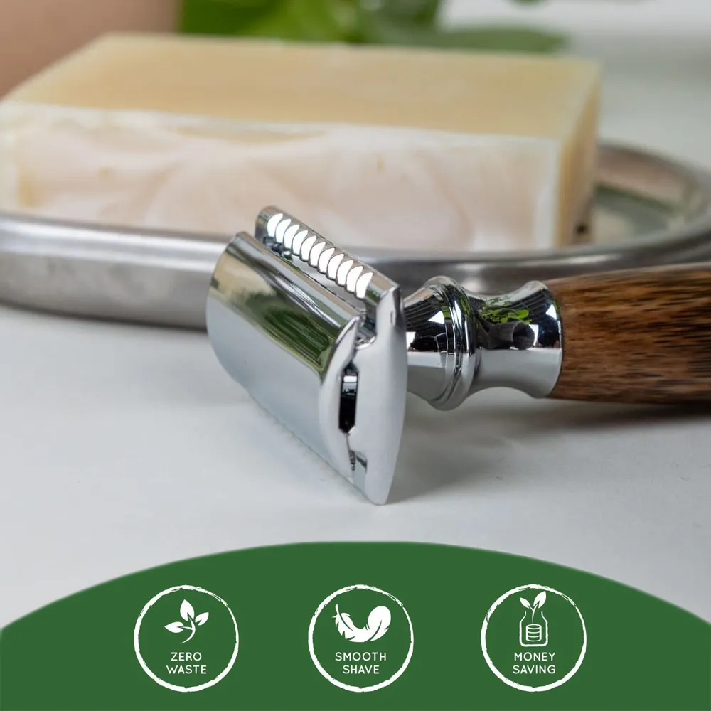 HAWARD Eco Safety Razor - Double Edge Razor for Men & Women, Bamboo ...