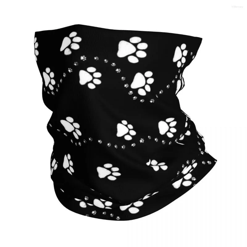 Foulards pattes de chien Bandana cache-cou imprimé mignon Animal cagoules enveloppement écharpe chaud bandeau course pour hommes femmes adulte lavable