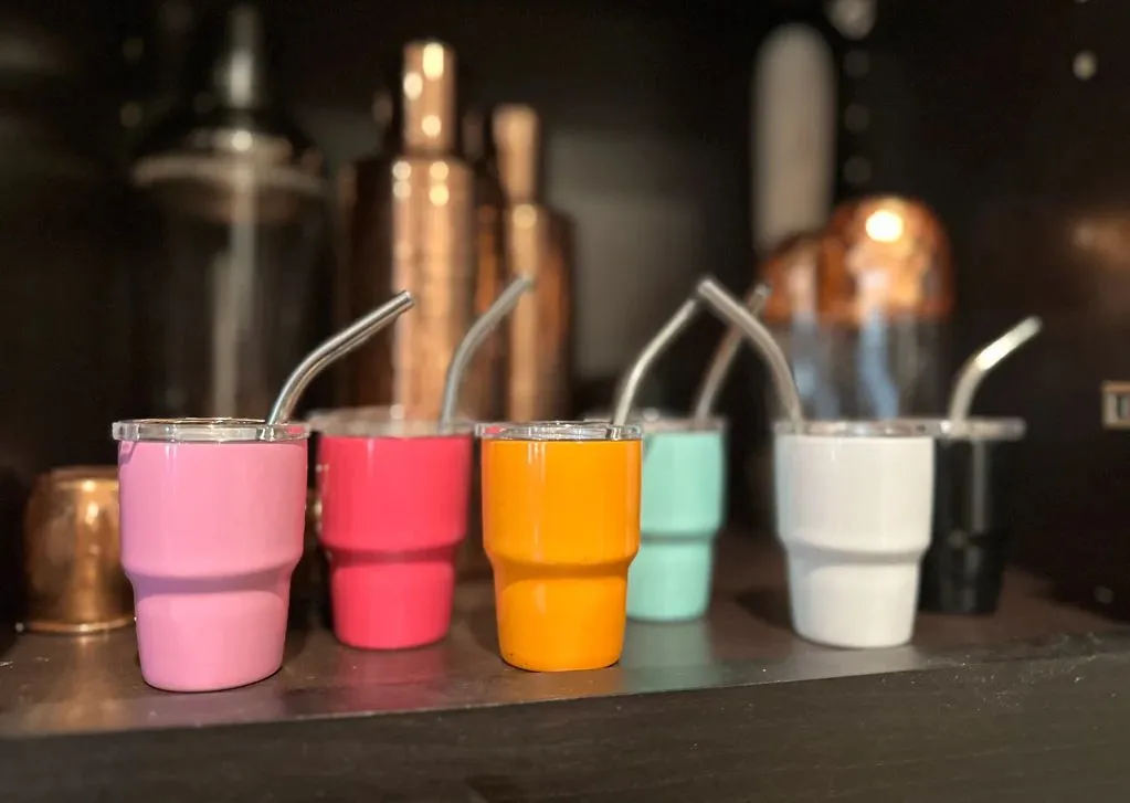 Stainless Steel Mini Shot Wine Glasses Insulated Tumblers With Lids