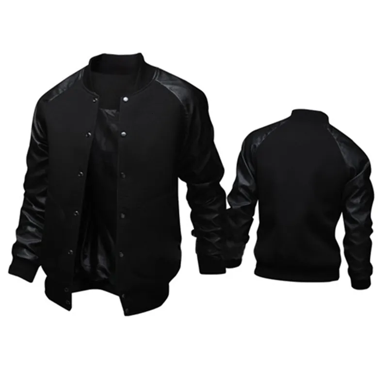 Męskie kurtki jesienne płaszcz z kurtką Man Casual Hip Hop Baseball Kurtka Mężczyzna Modna Kurtka Streetwear Patchwork Men Chaqueta Hombre Anime 230725