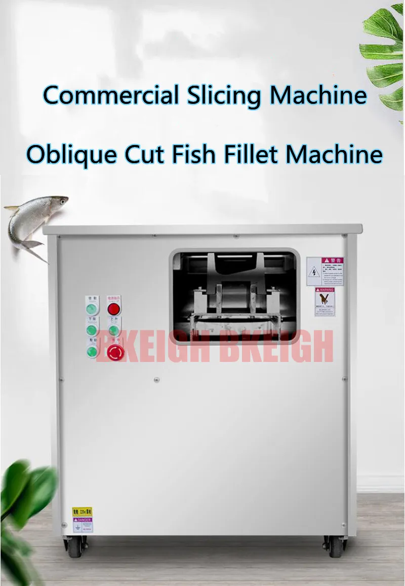 Filets Machine Commercial Electric Food Slicer Machine - Stainless Steel Oblique ...