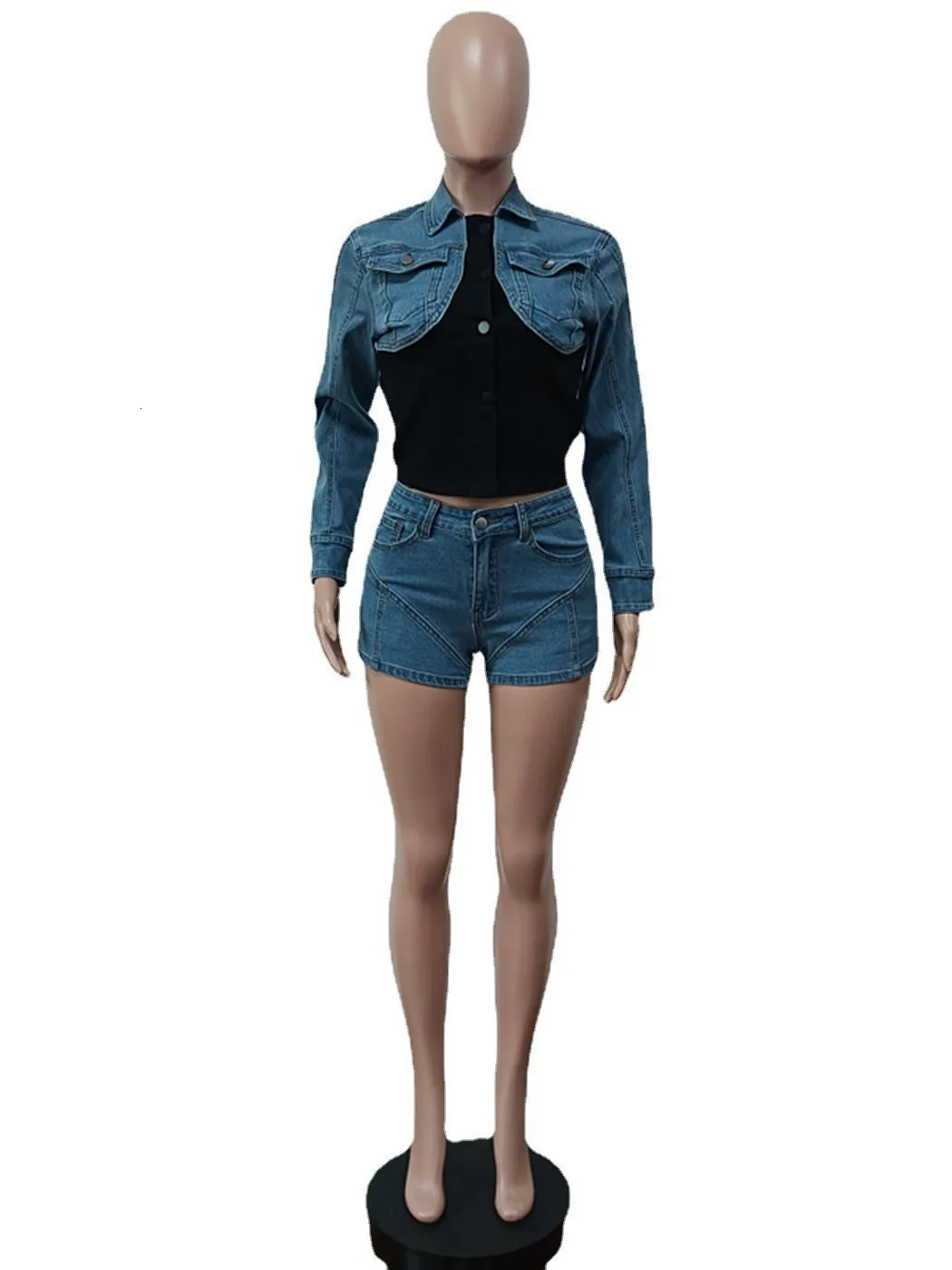 Women's Ladies Sexy Denim Outfits Tank Chain Hot Straps Tops +Hot Shorts  Set | eBay