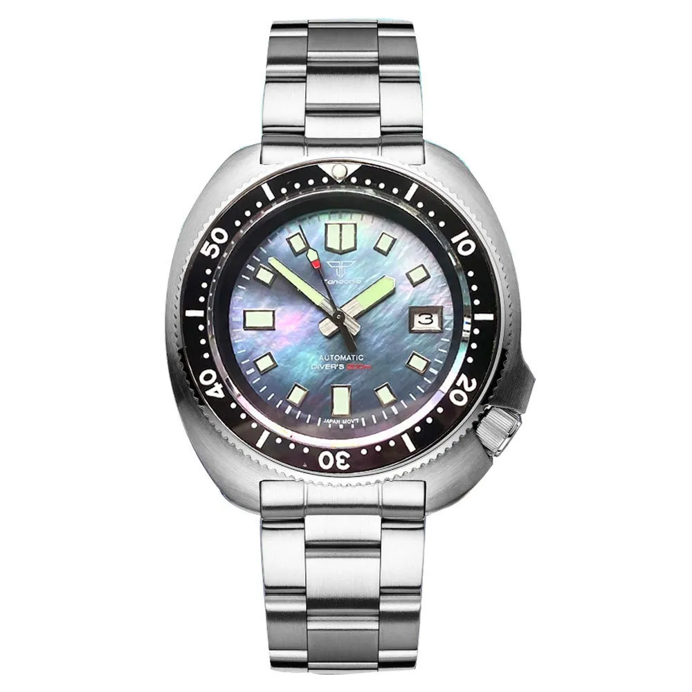 Andere horloges Tandorio 44 mm parelmoer wijzerplaat NH35 uurwerk horloge 200 m waterbestendigheid saffierglas lichtgevende datum keramische bezel 230725