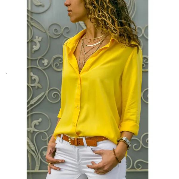 womens yellow tops blouses