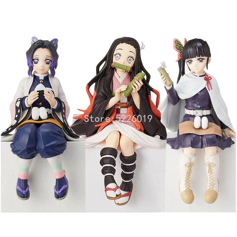 Brinquedo de descompressão 14cm Demon Slayer Figura Kimetsu No Yaiba Action Nezuko/Tanjirou/Zenitsu/Inosuke/Shinobu/Miritsu Estatueta Dol Drop D Dhfbi