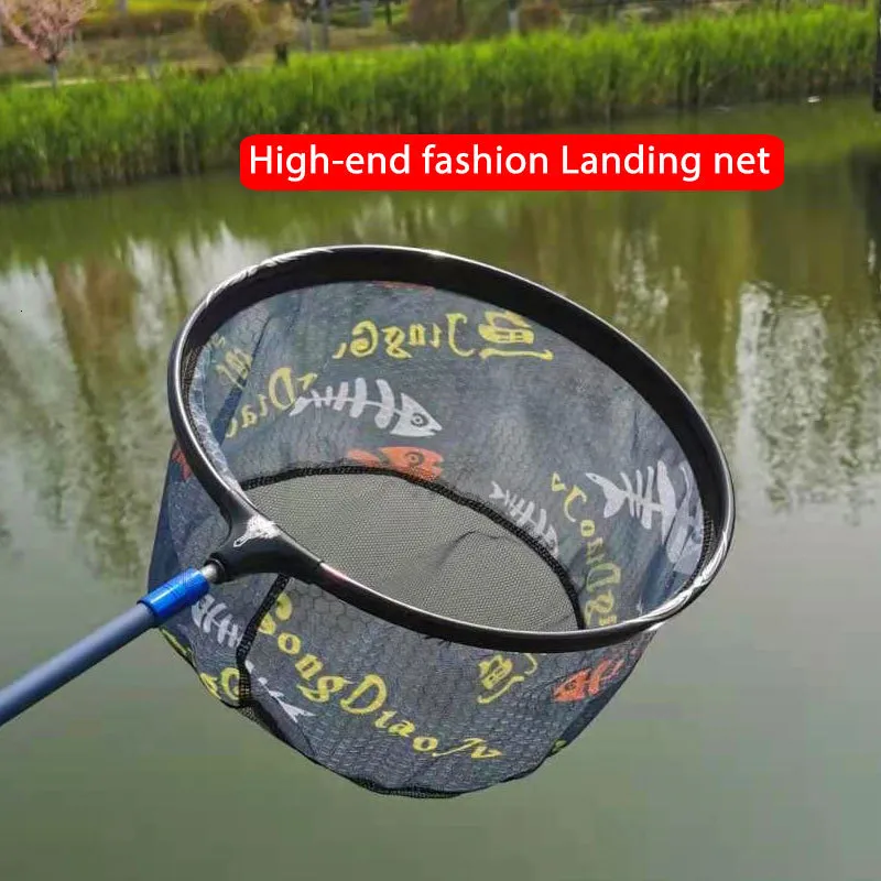 إكسسوارات الصيد Dipnet Brail Net Landing لصيد الأسماك 25 45 سم نسخ نسخة اليد الصين Carp Round Pesca Carbon Ultralight Portable Head Diddle 230725