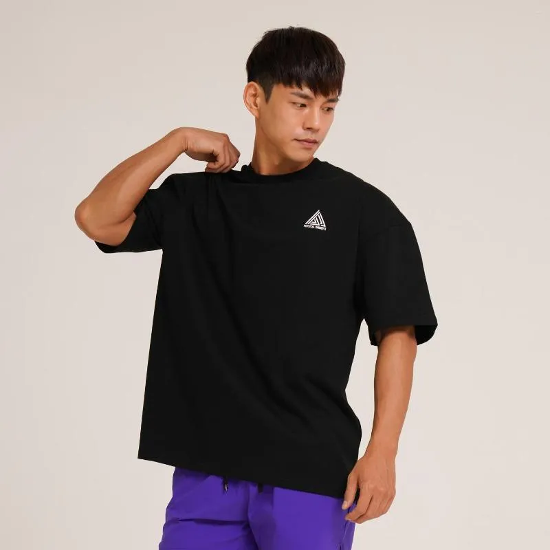 Men's T Shirts 2023 Summer Style Male Outdoor Training Sports Fashion Tops Loose Elastic Force Cotton T-Shirt Gyms Workout Short Sleeve