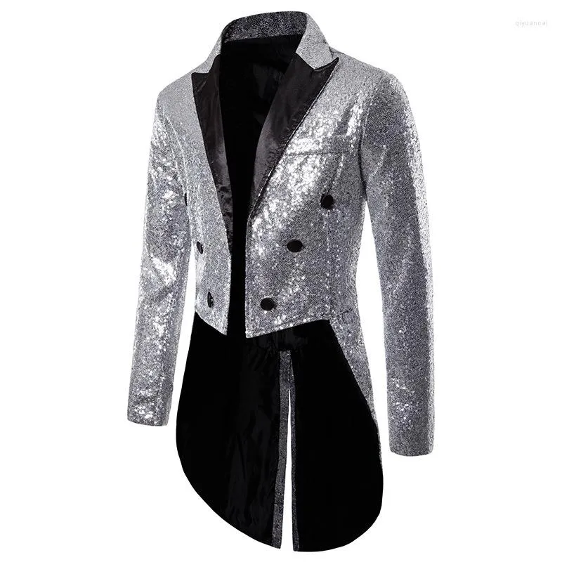 Men's Suits Nightclub Fashion Casual Banquet Wind British Trend Host Suit Show Tuxedo 2023 Design Sequin Performance