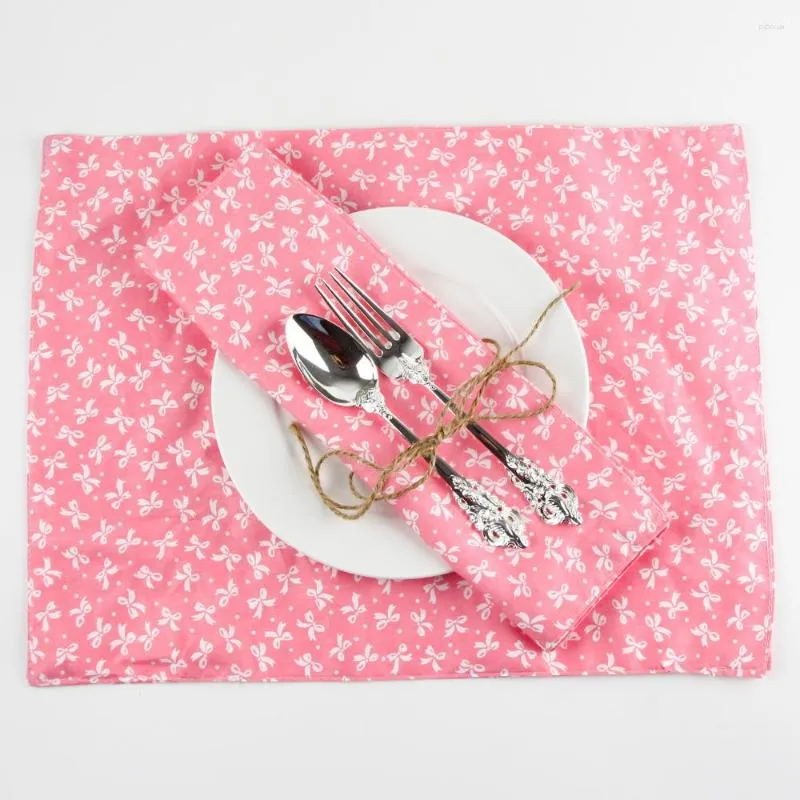 Servet 30x40cm Verjaardagsfeestje Placemats Mode Katoenen Placemat Warmte-isolatie Mat Dineren Stof