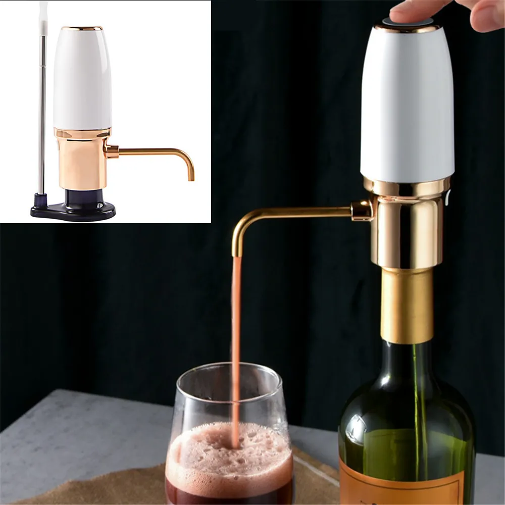 Dispensador de aireador eléctrico para copas de vino, accesorios de barra, decantador automático de un toque, aireación para fiesta, aireador Vinho 230725