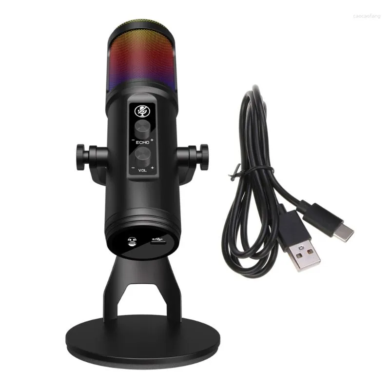 Microphones Professionnel Condensateur De Bureau USB Microphone Mic Pour PC Smartphone Mobile YouTu Dropship