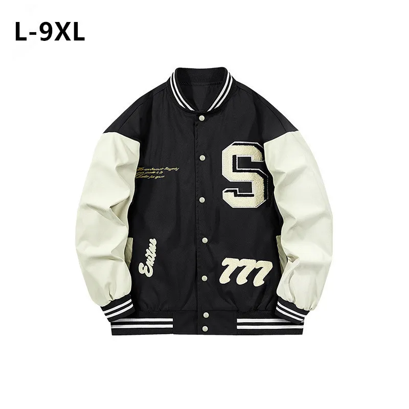 Kurtki męskie kurtka baseballowa Bombowca plus rozmiar 9xl 8xl 6xl Odzież męska Męska wiosenna wiosenna jesień studenci Windbreaker Korean Cool Coats 230725