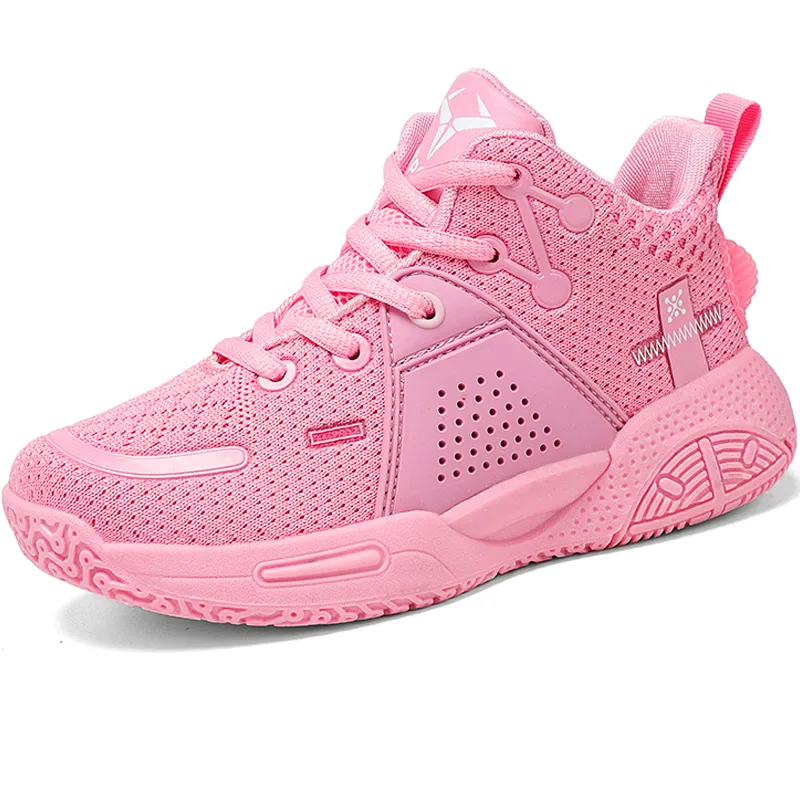 Haute qualité enfants enfants baskets filles chaussures de basket-ball respirant antidérapant garçons chaussures de Sport enfant garçon fille formateur panier