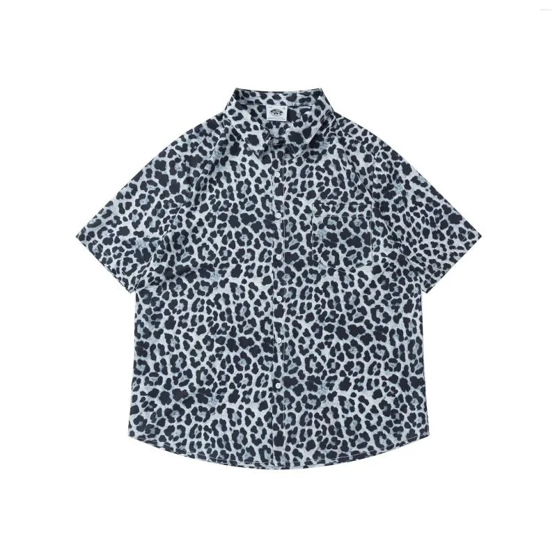 Hommes chemises décontractées Style hawaïen vêtements 2023 été complet imprimé léopard imprimé National mode à manches courtes chemise hommes