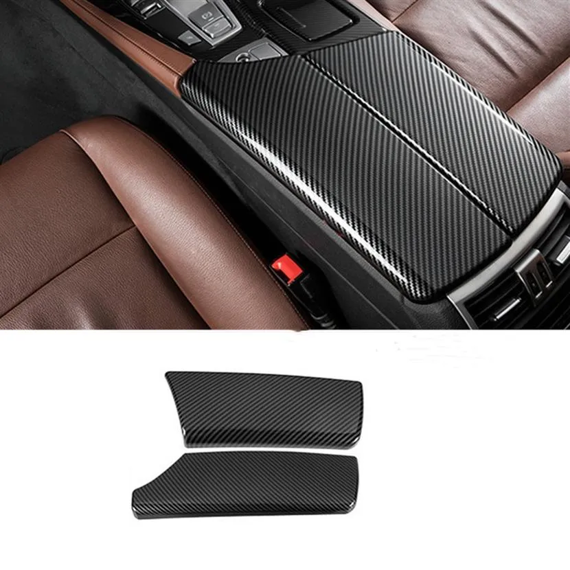 ABS Car Styling Multimedia Gear Bracciolo Box Pannello Cover Sticker Trim Fit per BMW Serie 5 F10 F18 Accessori interni autoLHD178V