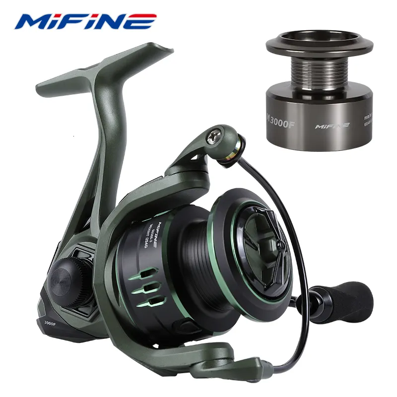 Accessoires de pêche MIFINE STORM Spinning Fishing Reel Puissant 26LBS Max Drag 5.2 1 Gear Ratio 61BB Spare Metal Spool Bass Fishing Accessoires 230725