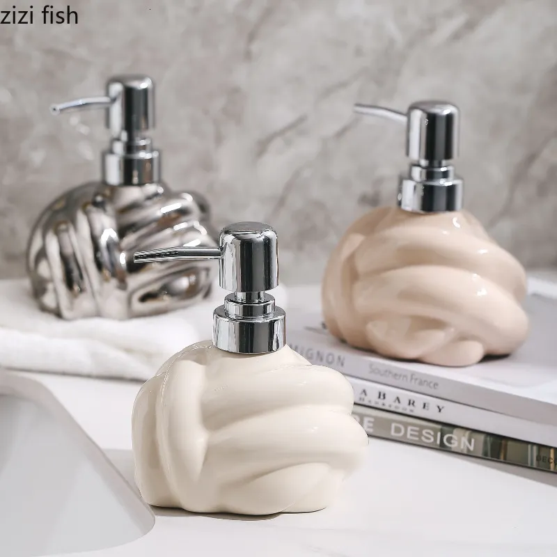 Liquid Soap Dispenser Creative Ceramic Lotion Bottle Hand Sanitizer Bodles Body Wash Badrumstillbehör 230726