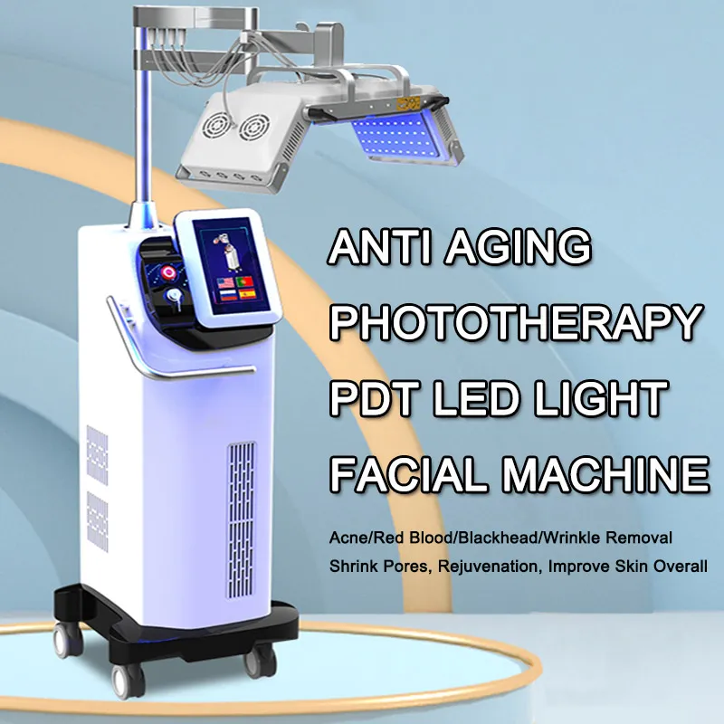 PDT LED Light Facial Machine Phototherapy Remove Wrinkle Acne Red Blood Redness Shrink Pores Photon Anti Aging Skin Rejuvenation Beauty Equipment