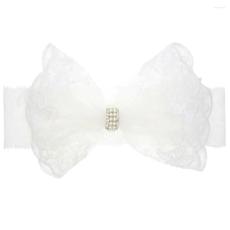 Bandane Born Lace Bow Headband Baby Bows Hairband Po Props