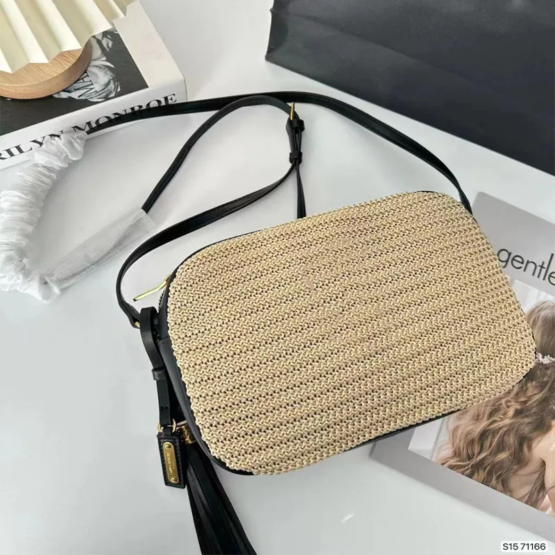 Bolsas De Rafia De Diseñador: Bolso De Verano Tejido A Mano Con