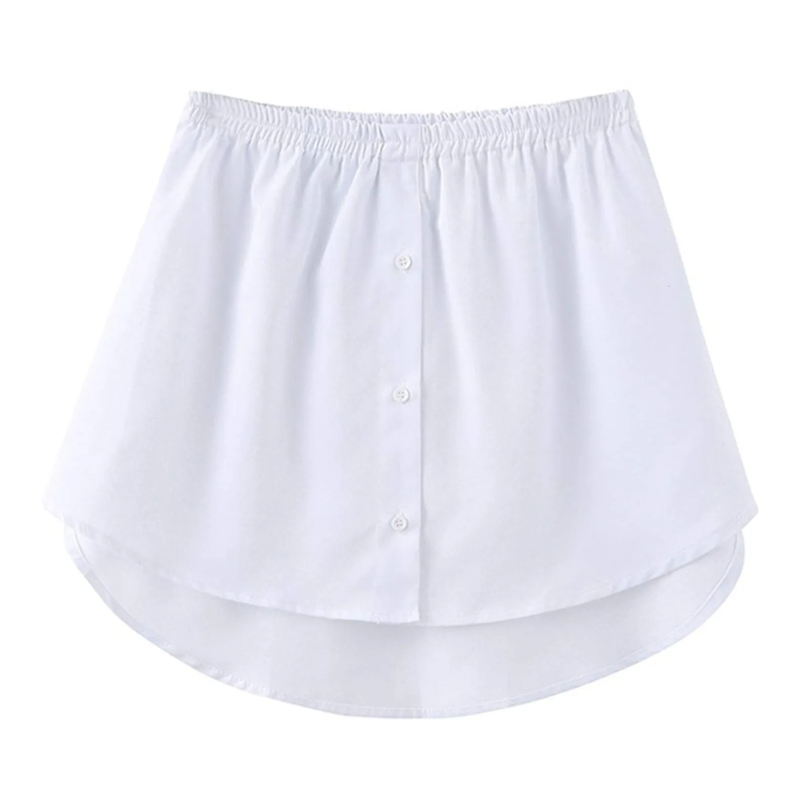 shirt extenders for layering plus size Lower Sweep Skirt White Skirt  Extender