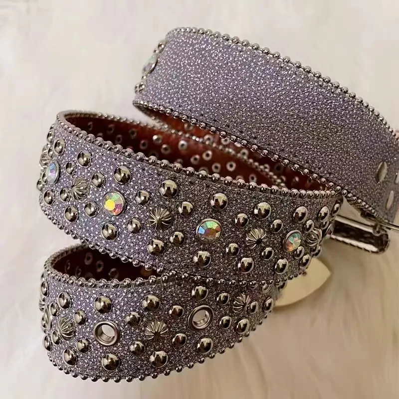 Bb Simon Style Rhinestone Belt - Designer Fashion Belt for  display picture 1