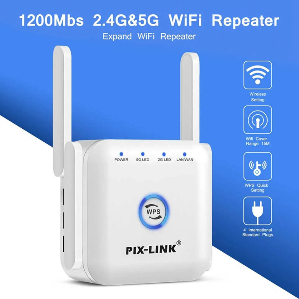 Répéteur WiFi AC24, 1200Mbps, 2.4GHz, 5GHz, double bande