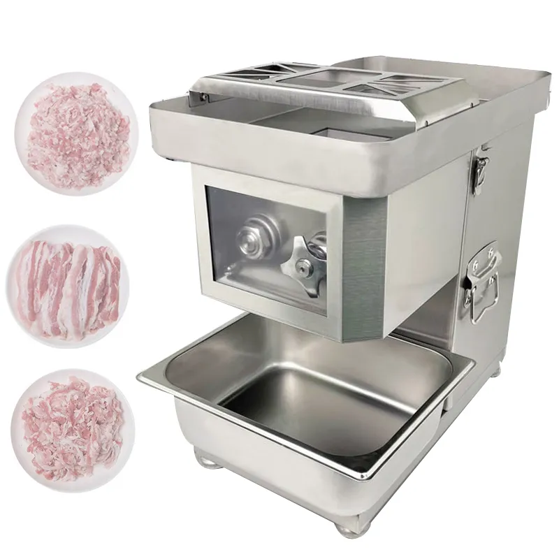 Machine de découpe de viande coupe de légumes commerciale déchiquetage de viande trancheuse domestique petite trancheuse automatique haute puissance