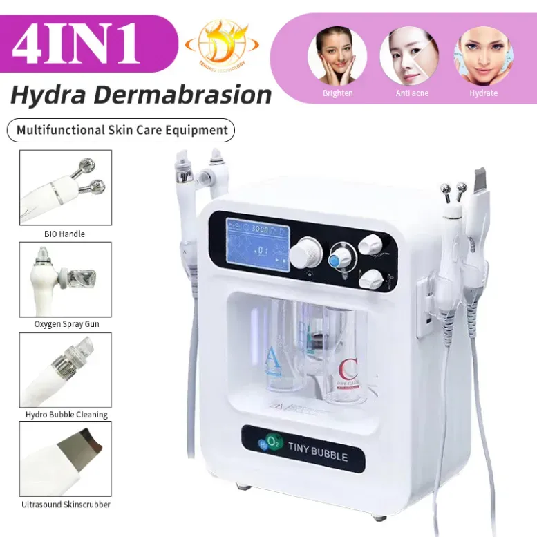 Machine faciale Hydro Dermabrasion Magic Box 4 en 1 Aqua Peeling H2O2 Dermabrasion Machine de nettoyage de la peau