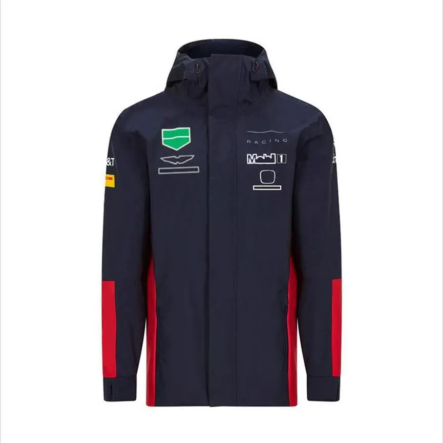 Kurtka F1 2021 Drużyna wyścigowa kombinezon jesień i zimowe ubrania z długim rękawem Windbreaker Windproof Jucke Warm Custom242X