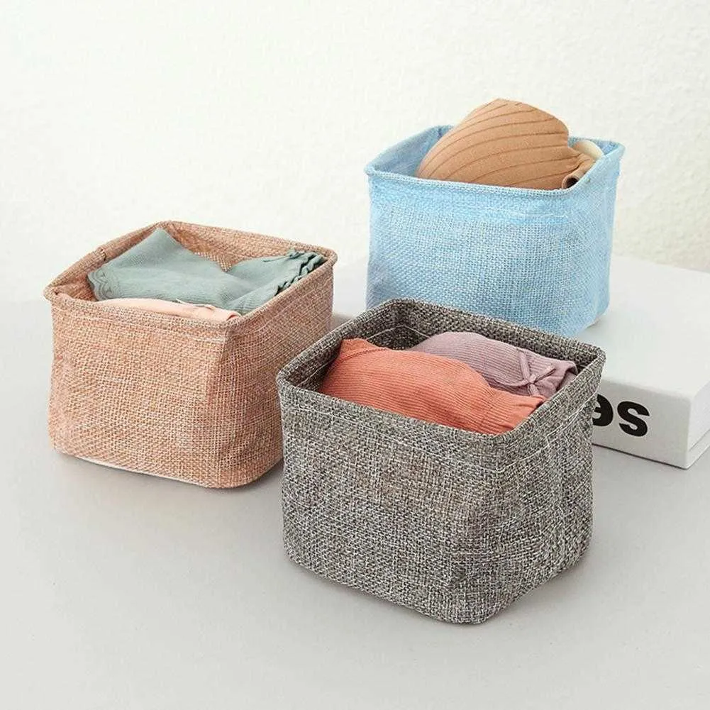 Storage Baskets Sundries Storage Basket Multipurpose High Capacity Wear-resistant Item Storage Cotton Chic Desktop Gadget Storage for Bedroom