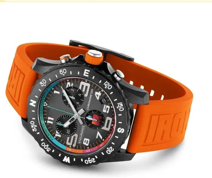 Reloj de lujo para hombre, reloj de cuarzo Endurance Pro Avenger, cronógrafo de 42mm, relojes de varios colores, relojes de goma para hombre, reloj de pulsera de cristal