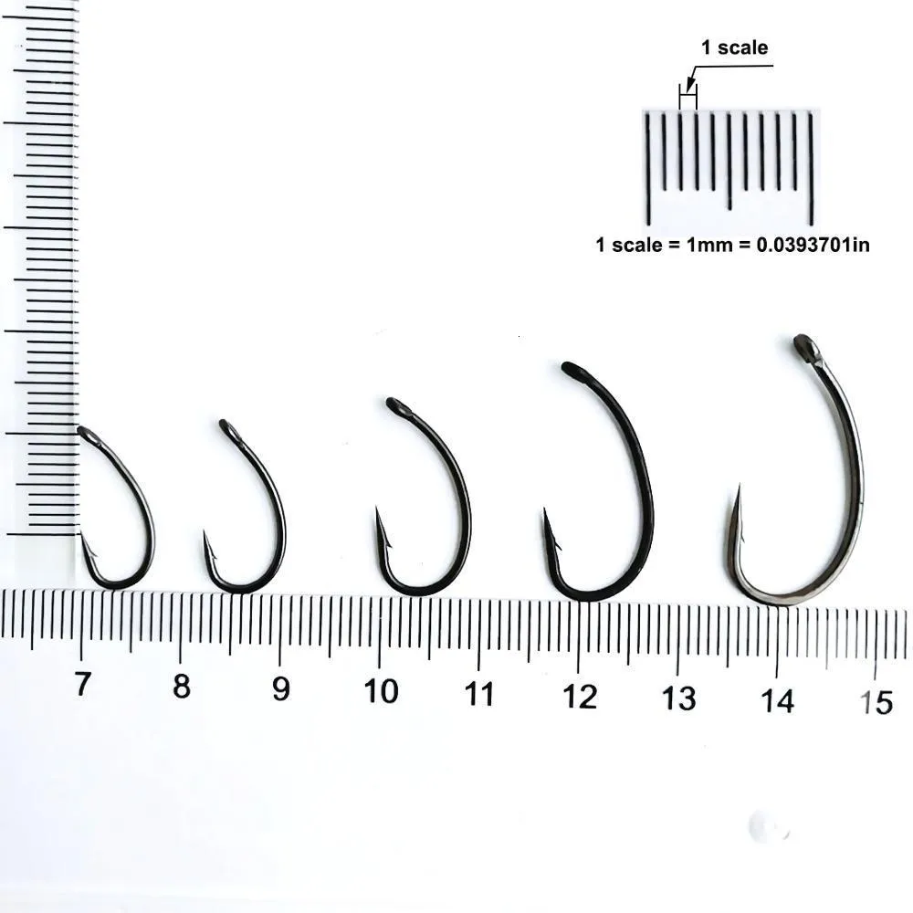 High Carbon Steel Barbed Eyed Circle Tube Fly Hooks For Carp