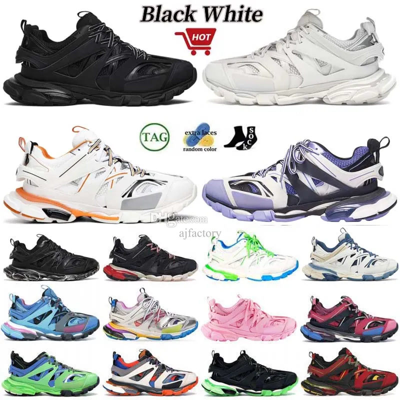 Мотоциклетные ботинки 2023 Paris Track 3 Shoes Cuncing Runners Mens White Black Tess. Gomma версии дизайнер для женщин мужчинам отслеживает выцветшие кроссовки женской платформы