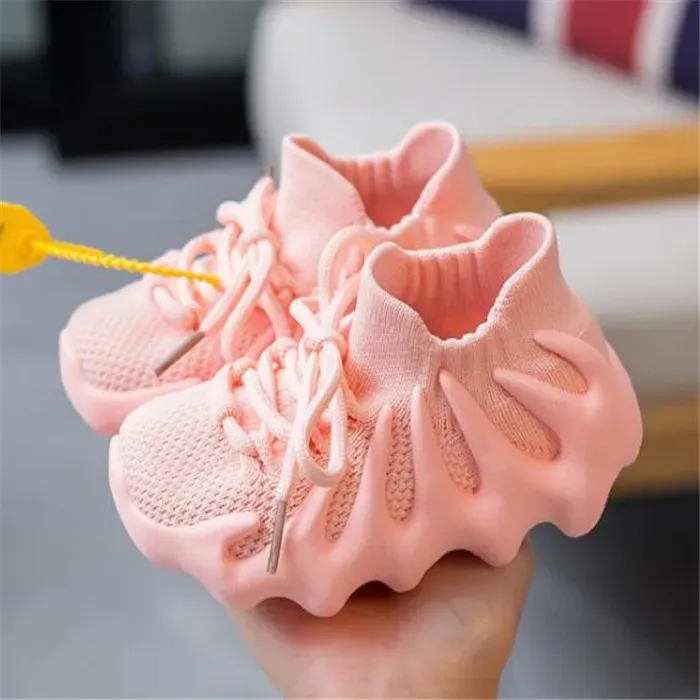 New Style Kids Athletic Outdoor Shoes Toddlers Baby Soft Comfort Casual Lace Breathable Sneakers Children Boys Girls Running Sports Shoes Size 21-35