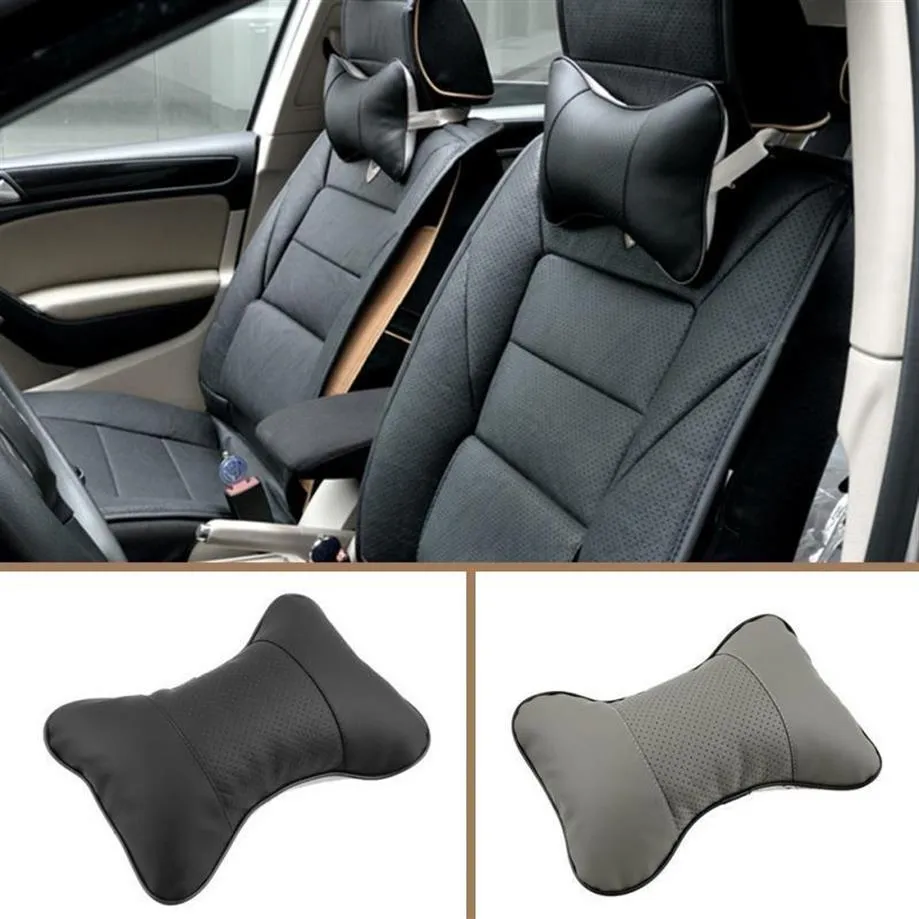 2017 Nouvelle Arrivée Artificielle PVCHigh quality car headrest leather material neck pillow for easy removal car pillow Supplies Neck Au248L