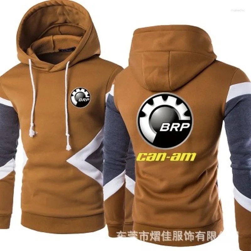 Men's Hoodies 2023 Spring Autumn Fashion Men Pullover Sweatshirts BRP Can-Am Motors Logo Patchwork Casual Cotton Clothing