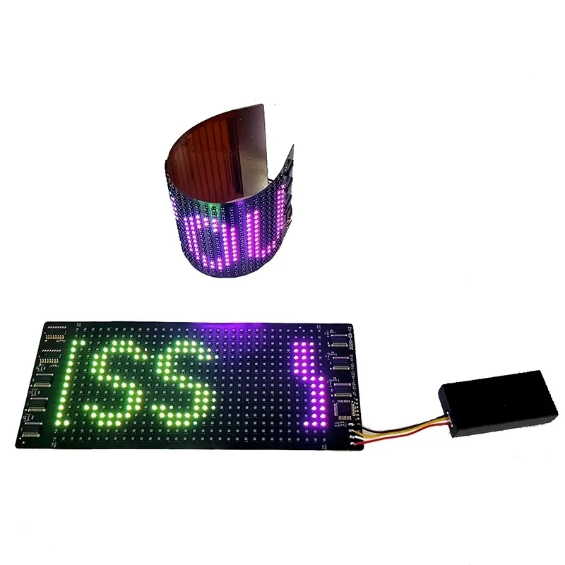 Full Color LED Strip Soft Screen Digital Message Moving Mini Flexible ...