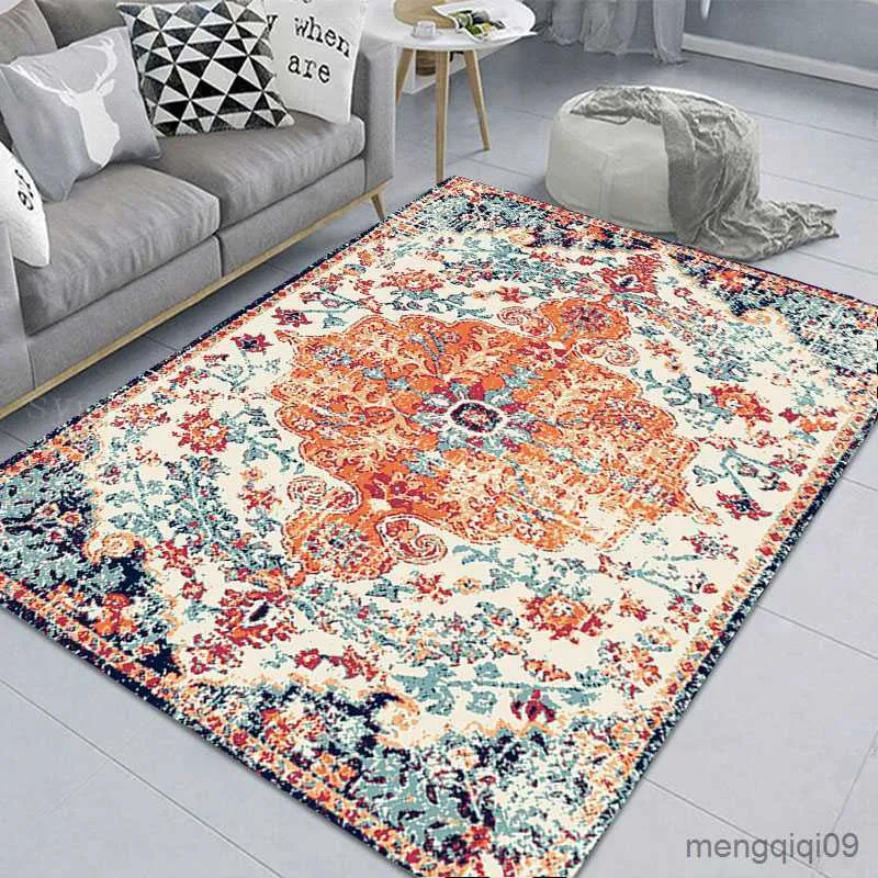 Tapetes estilo étnico tapetes para sala de estar tapete de área grande casa sofá mesa de centro tapete decoração do quarto tapete macio fofo r230726