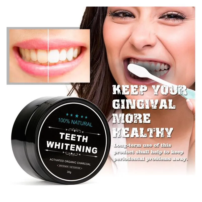 Teeth Whitening New Best Deal Fashion Stain 100% Natural Organic Activated Charcoal Bamboo Tootaste Powder Drop Delivery Health Beauty Dheqf