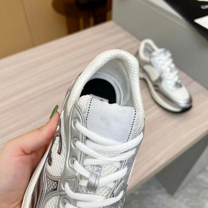 Sneakers womens Casual Shoes Designer Leather Sneaker women platform shoe White Black Nacre Almond Fuchsia trainer luxury Trainers