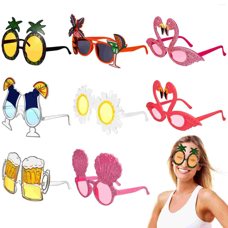 Sonnenbrille 8 Stück dekorative Gläser lustige Neuheit Dress Up Sommer Po Booth Requisiten
