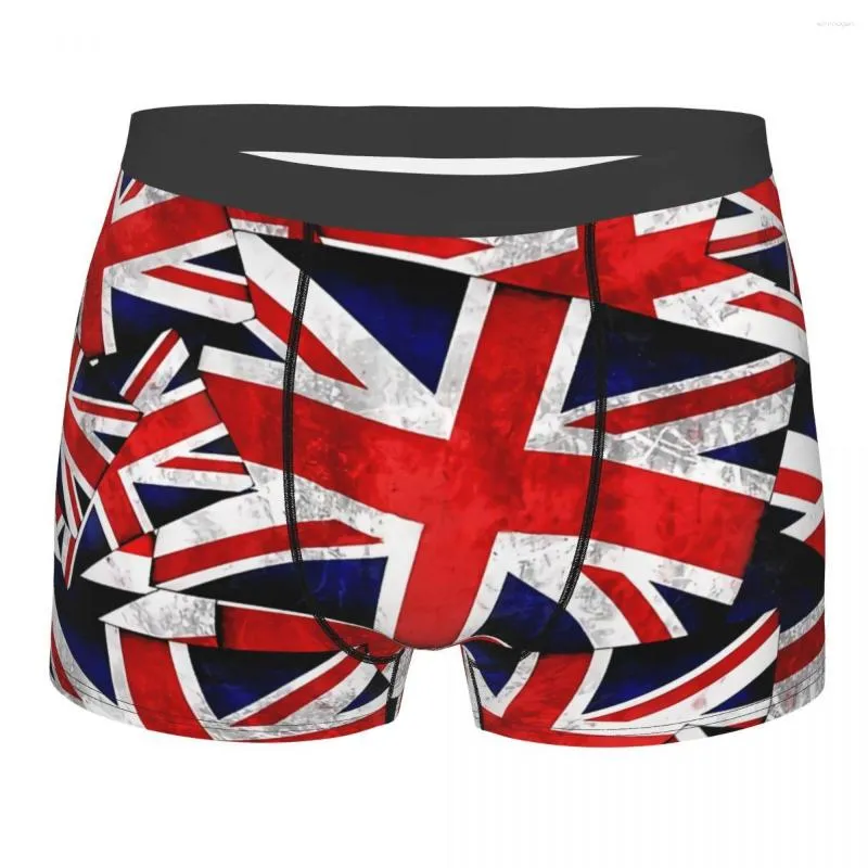 Mutande Union Jack British England UK Flag Mutandine respirabili Intimo maschile Pantaloncini sexy Boxer