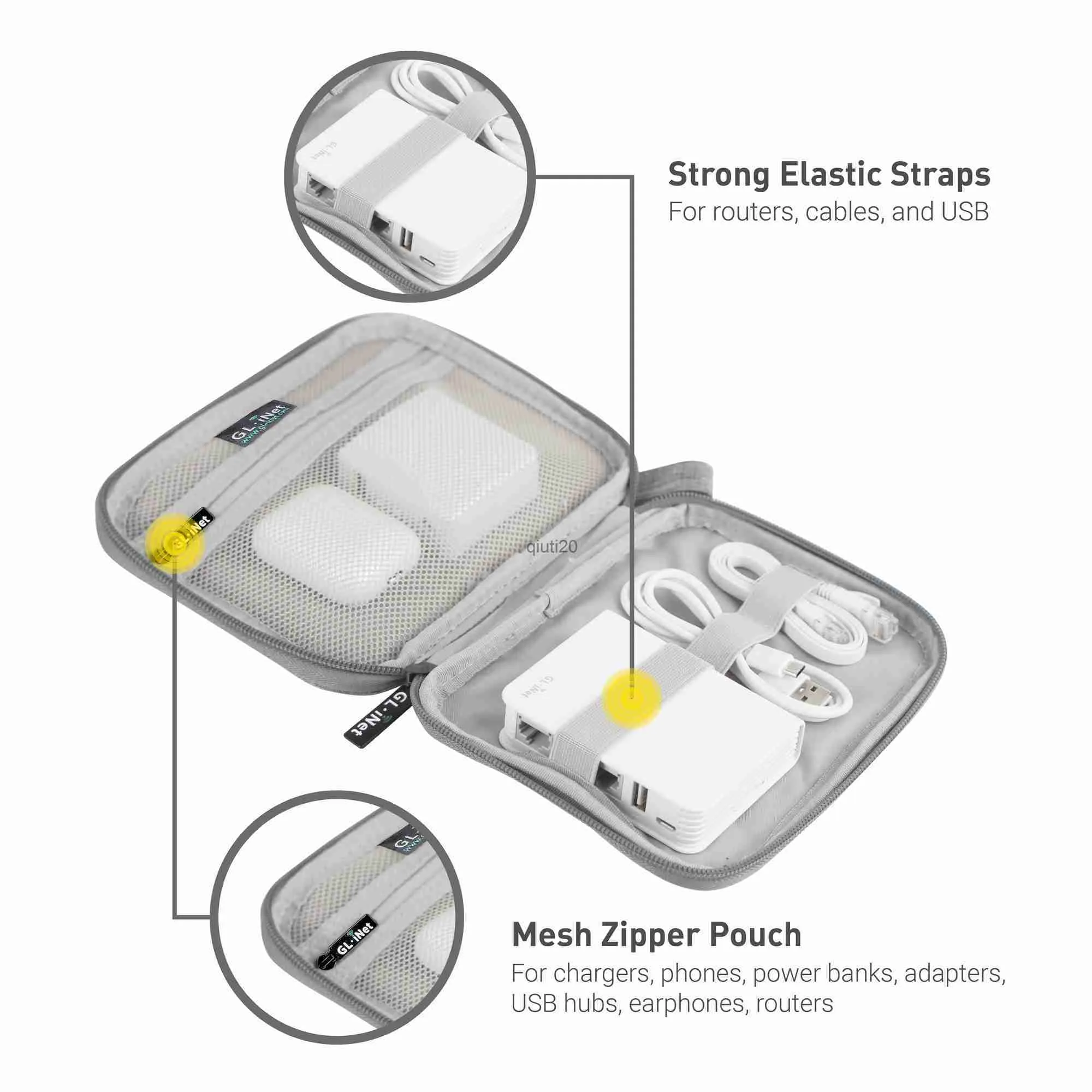 Travel Gadget Organizer Pouch Bag | For chargers, cables, mini routers