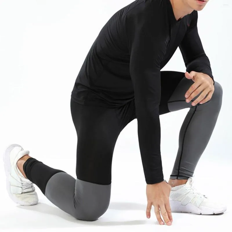 Calças masculinas de compressão para corrida leggings atléticas para exercícios de corrida