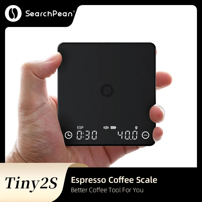 Balances Ménagères SearchPean Tiny2S Espresso Café Balance De Cuisine Mini Minuterie Intelligente USB 2kg 0 1g g oz ml Envoyer Pad Homme Femme Cadeau 230725